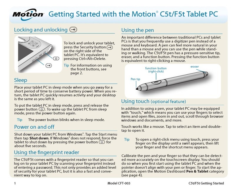 Motion Computing C5t Manuale utente