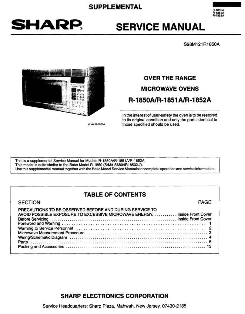 Sharp Carousel R-1850A Manuale utente