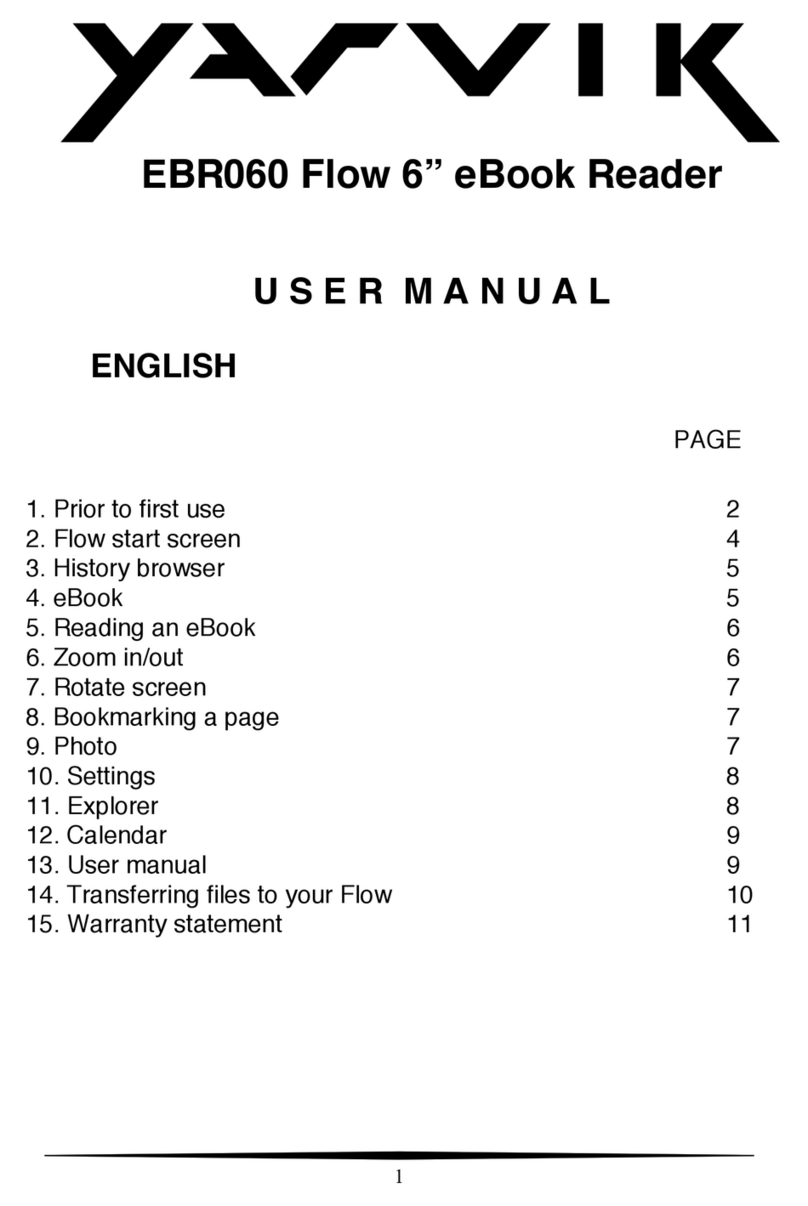 Yarvik EBR060 Flow Manuale utente