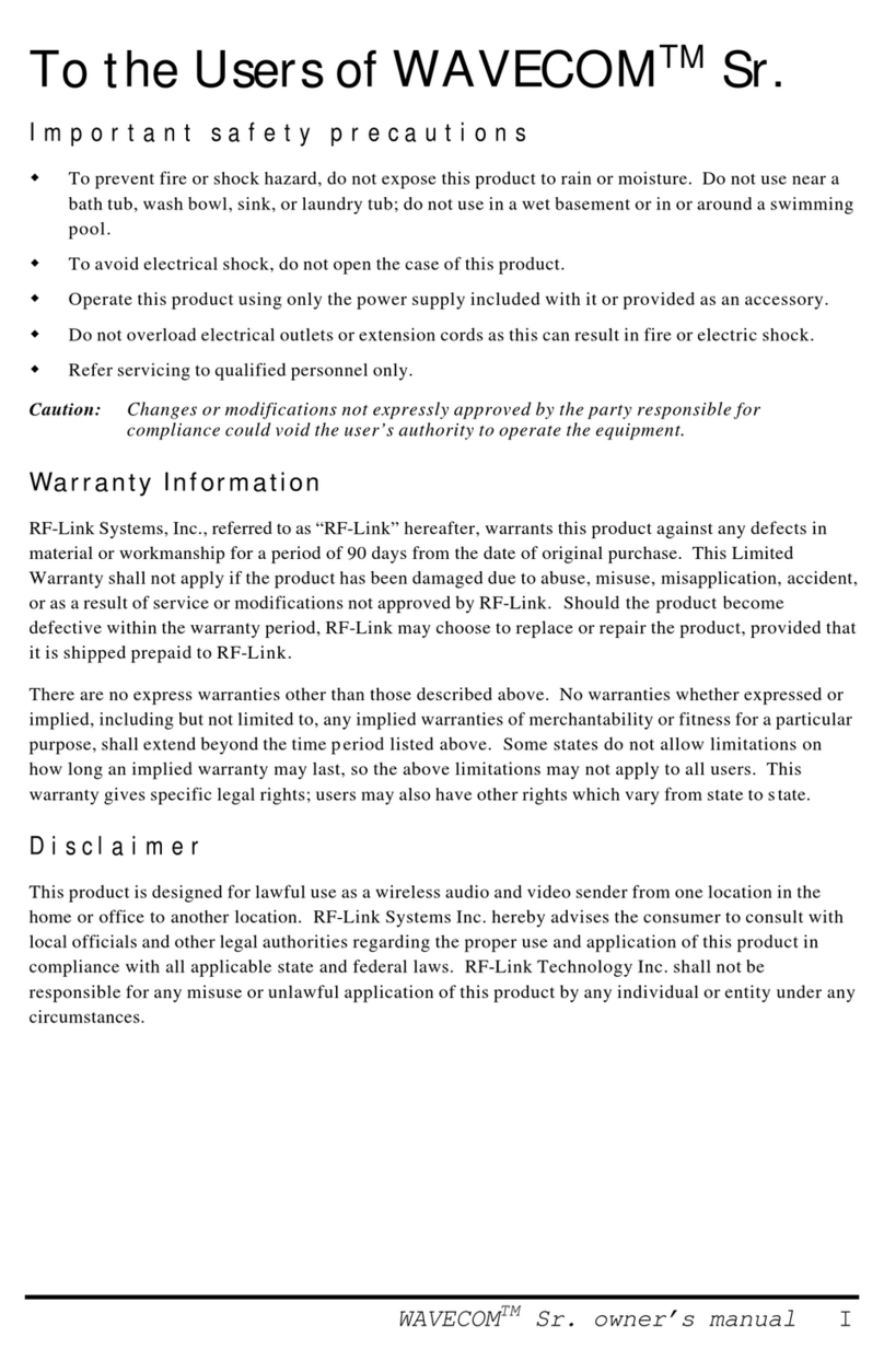 RF-Link WAVECOM Sr Manuale utente