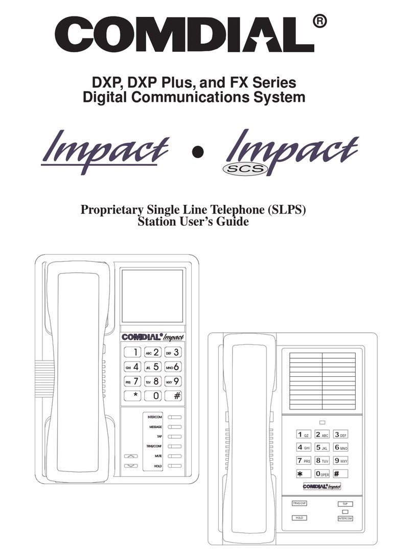 Comdial DXP Digital Communications System Manuale utente