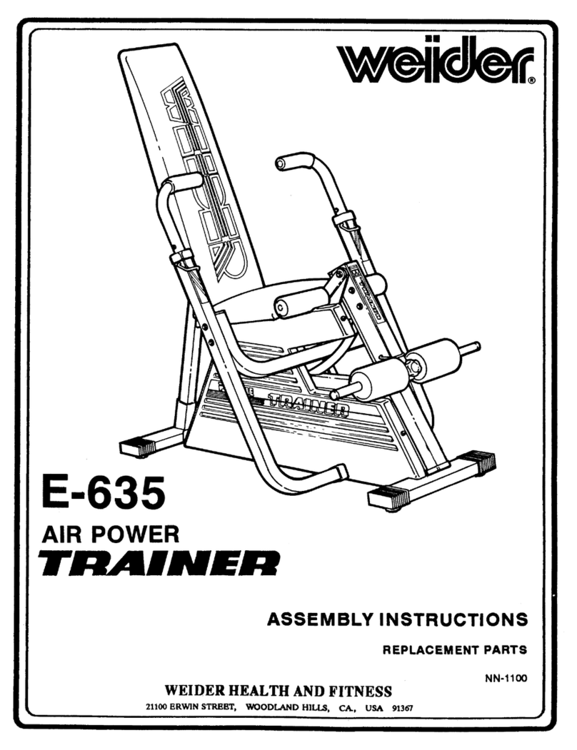 Weider E-6350 Manuale utente