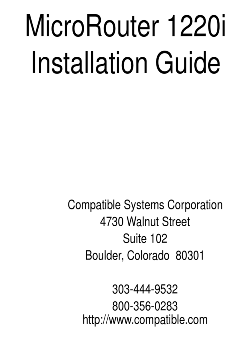 Compatible Systems MicroRouter 1220i Manuale utente