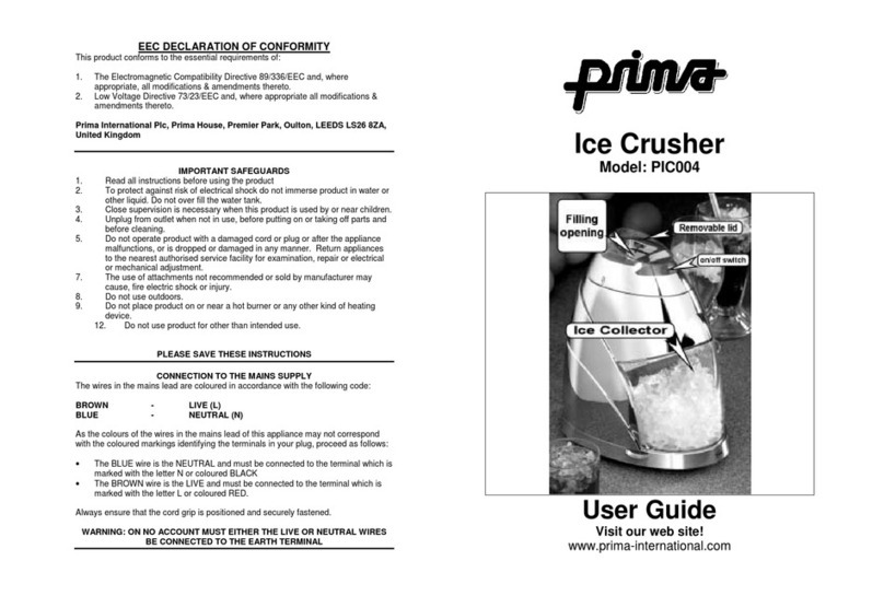 Prima PIC004 Manuale utente