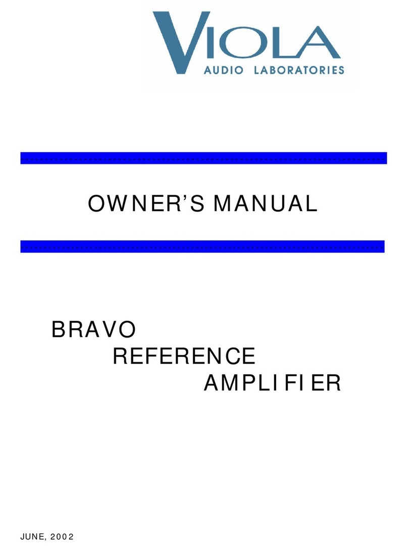 Viola Systems BRAVO REFERENCE AMPLIFIER Manuale utente
