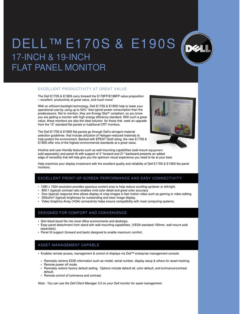 Dell E170S - 17" LCD Monitor Manuale utente