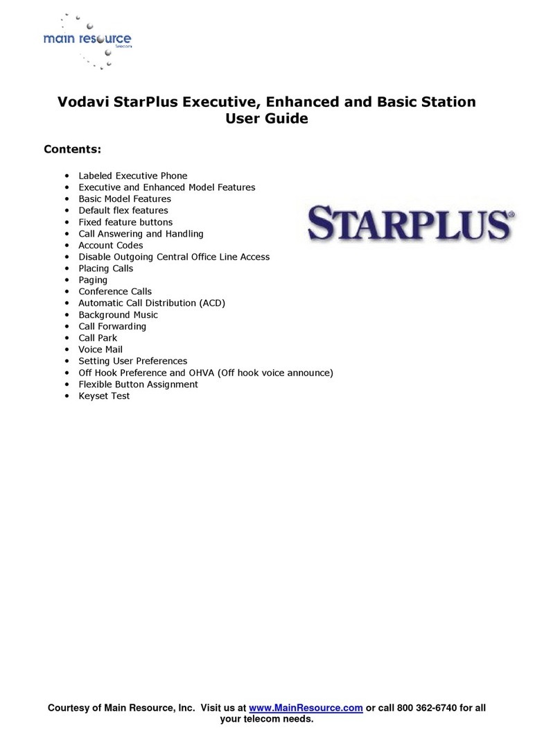 Vodavi Starplus Digital Systems Manuale utente
