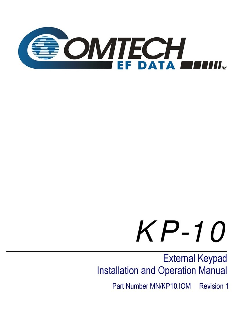 Comtech EF Data KP-10 Manuale utente Comtech EF Data KP-10 Manuale utente