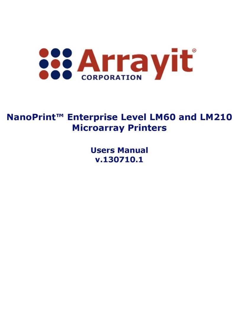Arrayit NanoPrint LM60 Manuale utente