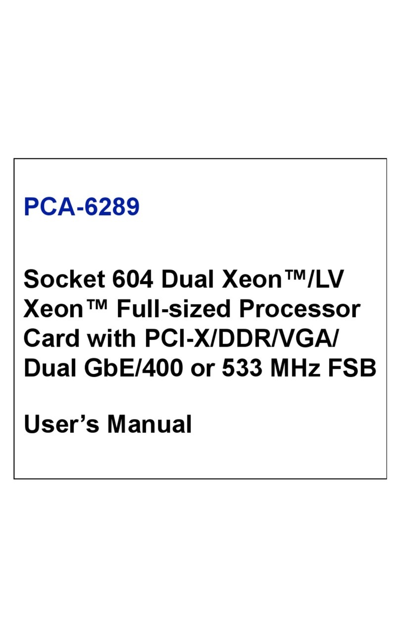 Advantech PCA-6289 Manuale utente