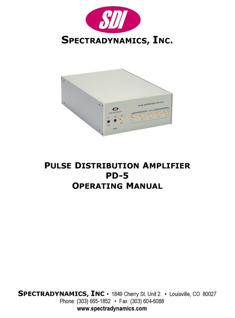 SpectraDynamics PD-5 Manuale utente