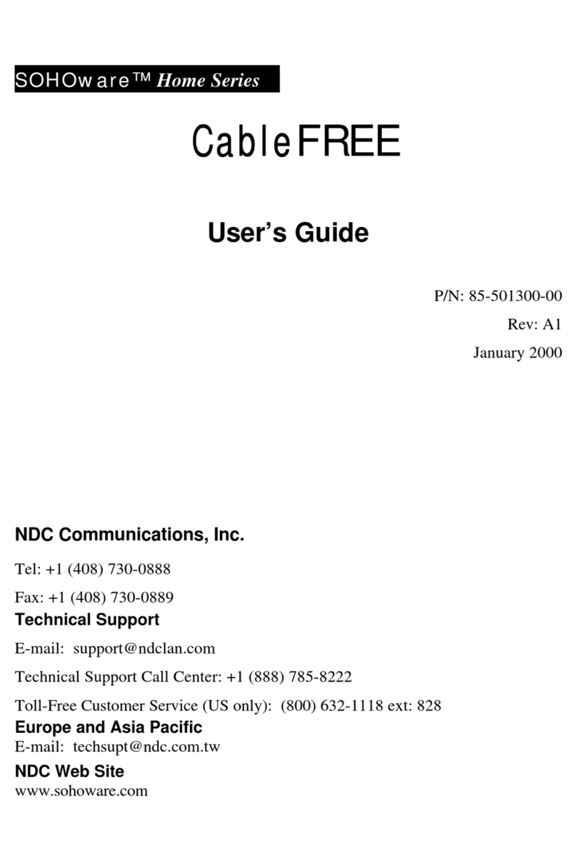 NDC Communications CableFREE Manuale utente
