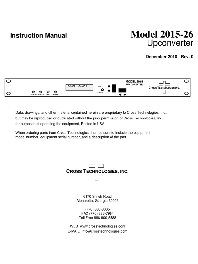 Cross Technologies 2015-26 Manuale utente Cross Technologies 2015-26 Manuale utente