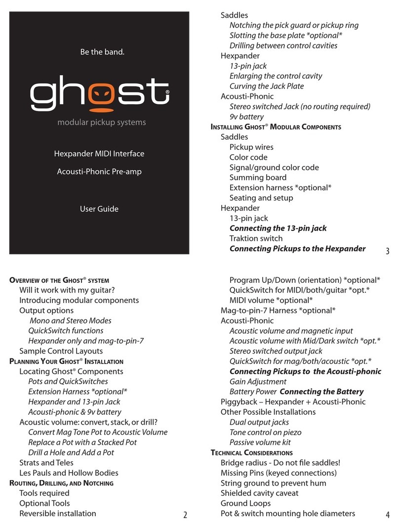 Graphtech Ghost Manuale utente