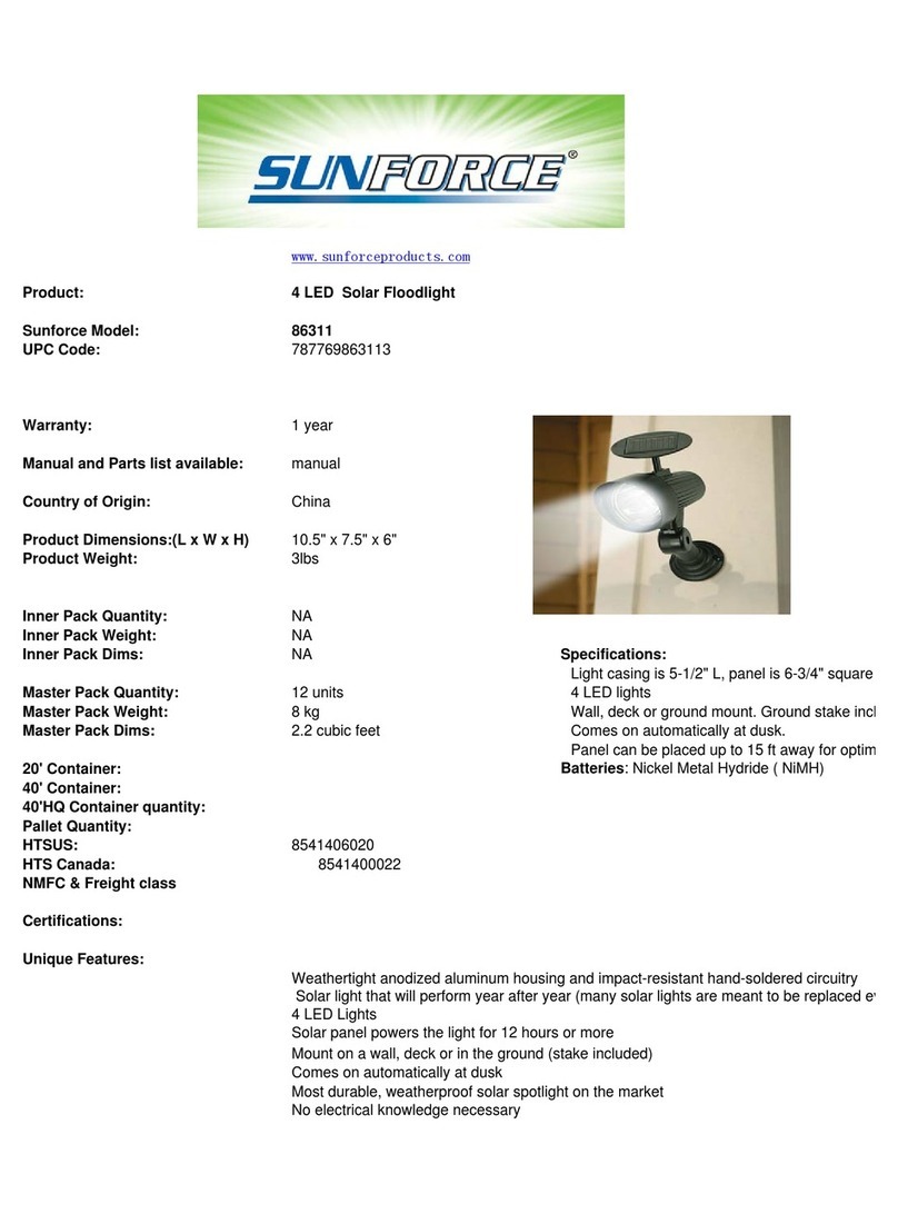 Sunforce 86311 Manuale utente