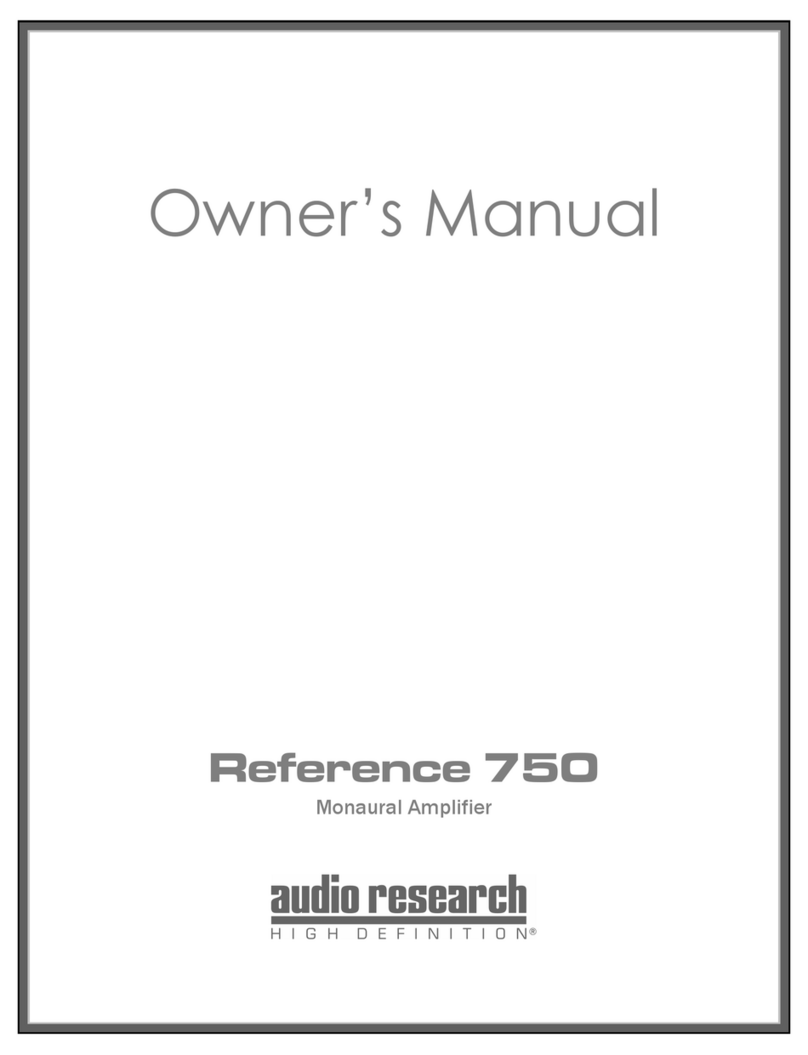 Audio Research Reference 750 Manuale utente