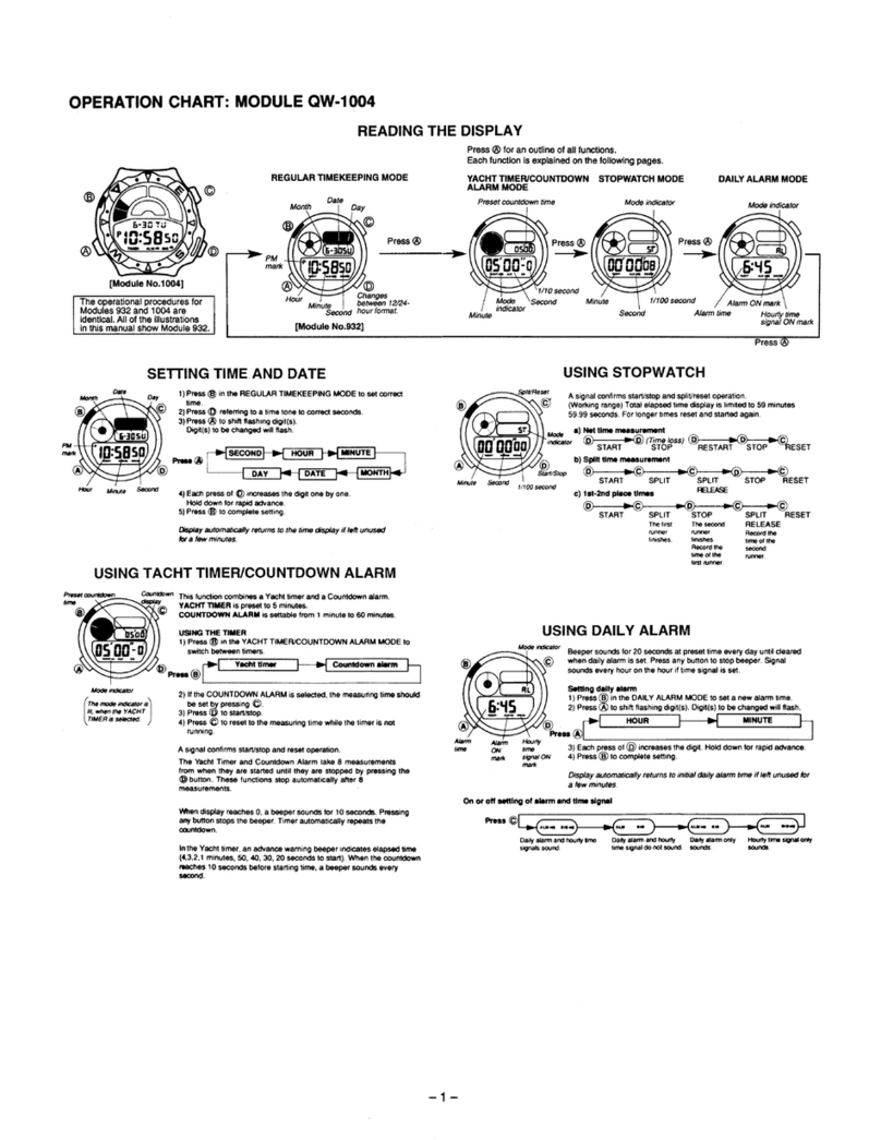 Casio QW-1004 Manuale utente Casio QW-1004 Manuale utente