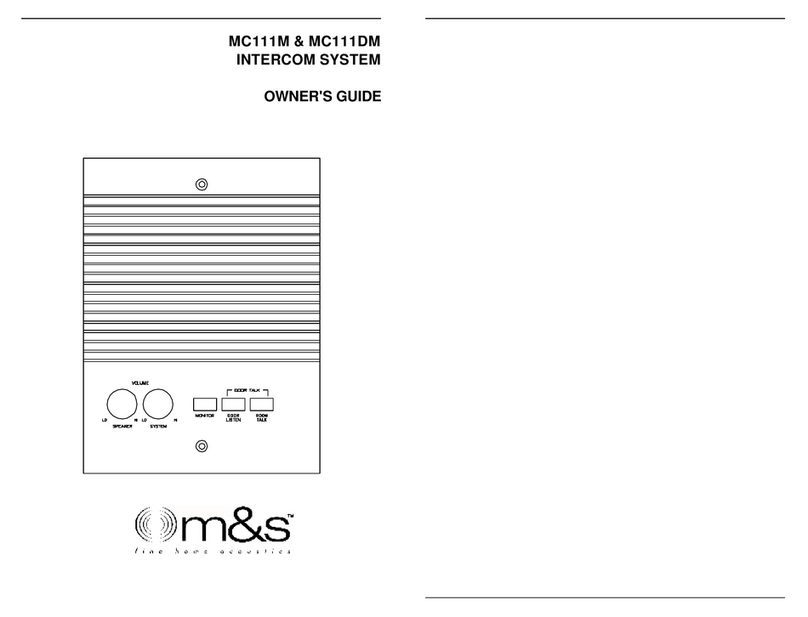 M&S Systems FINISH-OUT MC111M Manuale utente