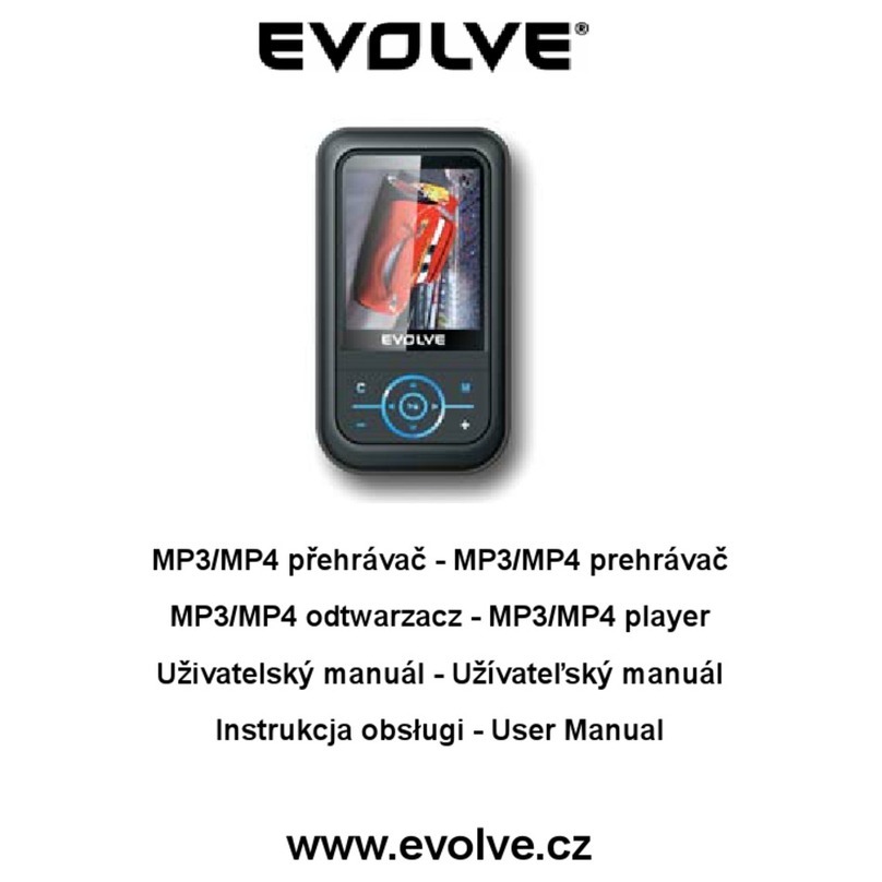 Evolve MP3/MP4 Player Manuale utente Evolve MP3/MP4 Player Manuale utente