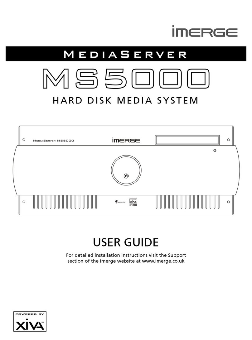 Imerge MediaServer MS5000 Manuale utente