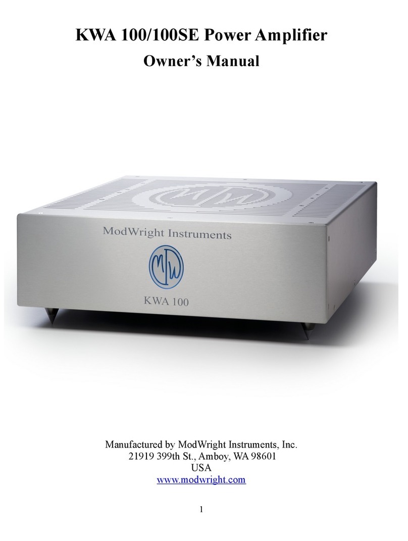 ModWright Instruments KWA 100 Manuale utente