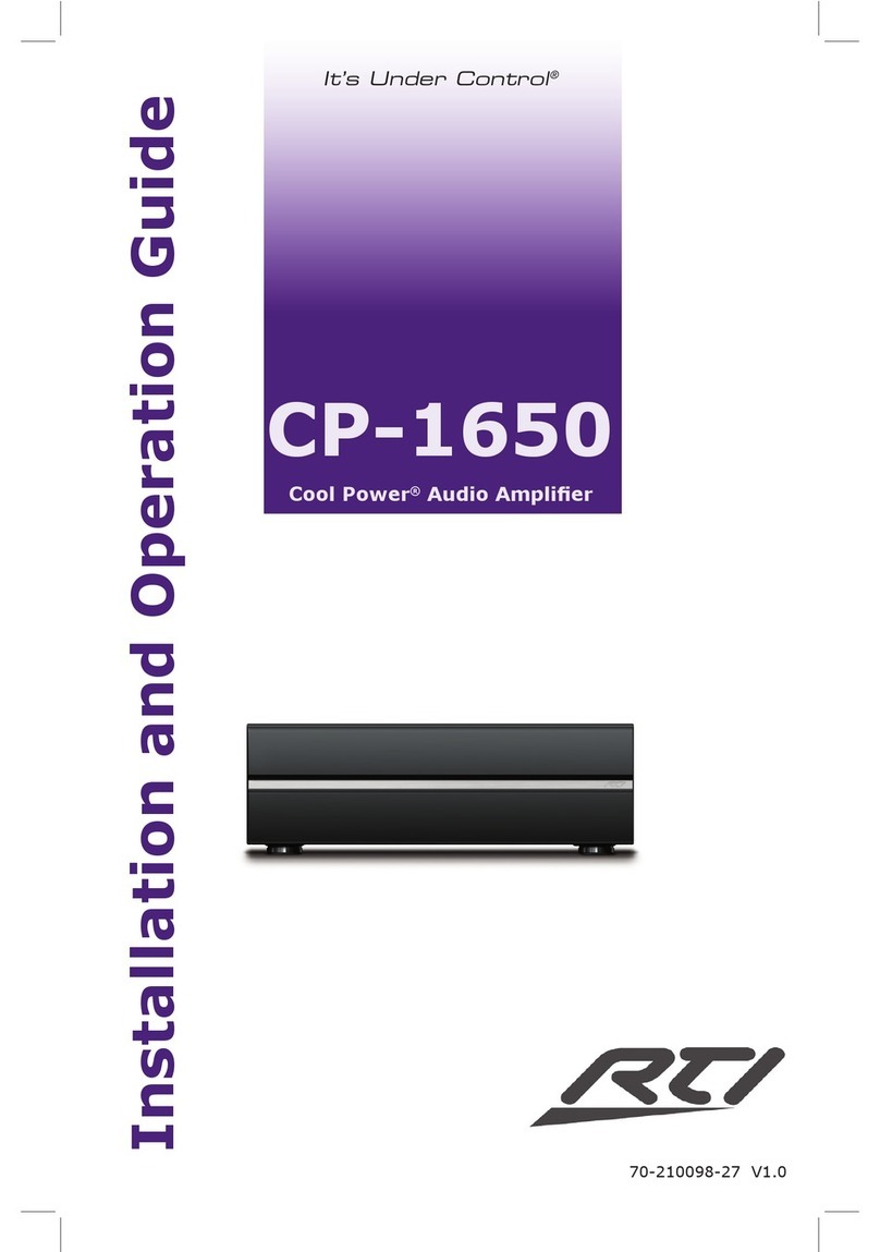 RTI CP-1650 Istruzioni operative originali