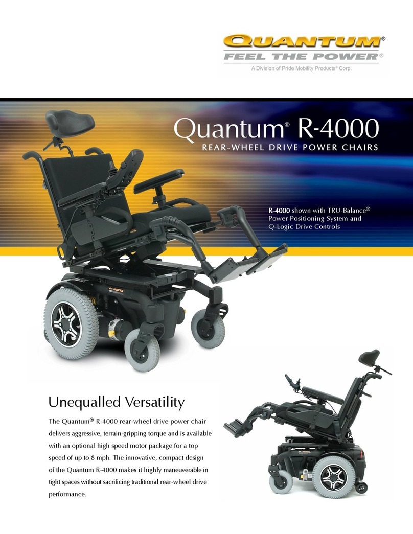 Pride Mobility REAR-WHEEL DRIVE POWER CHAIRS Quantum R-4000 Manuale utente