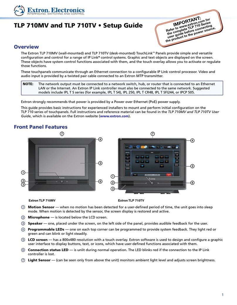 Extron electronics TLP 710MV Manuale utente