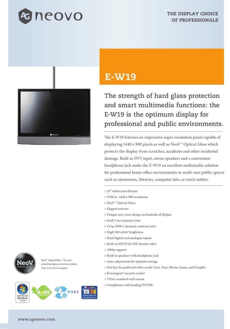 AG Neovo E-W19 Manuale utente