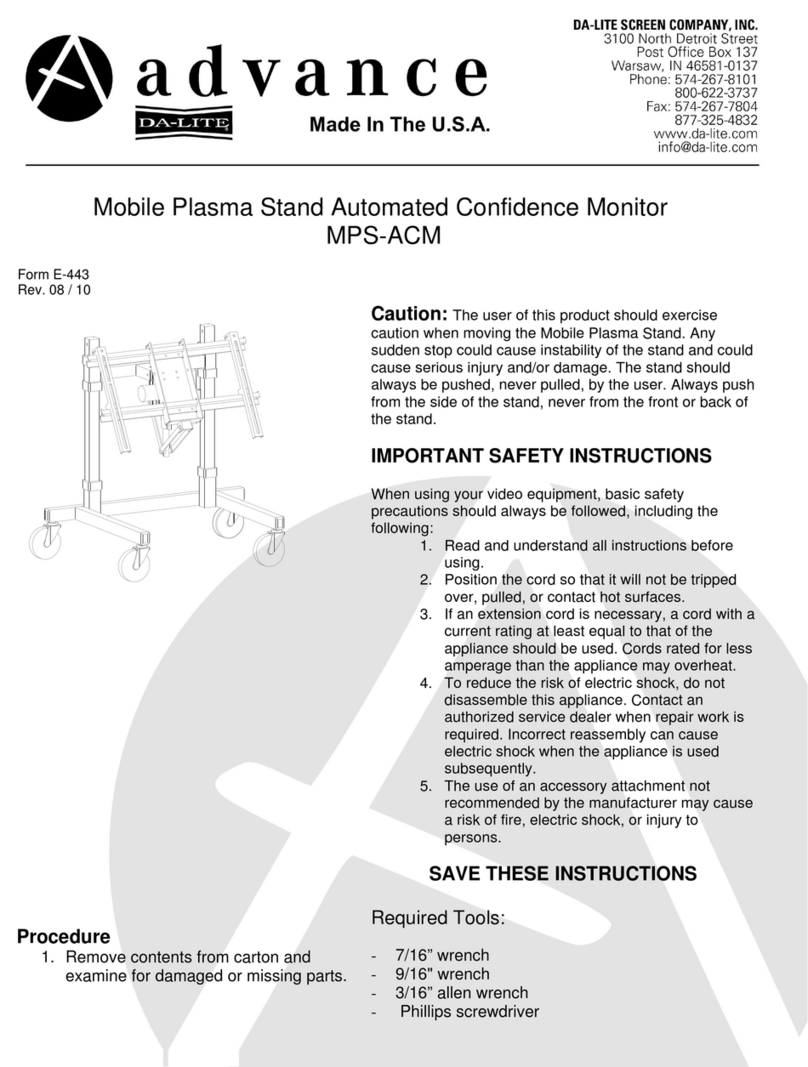Da-Lite MPS-ACM Manuale utente