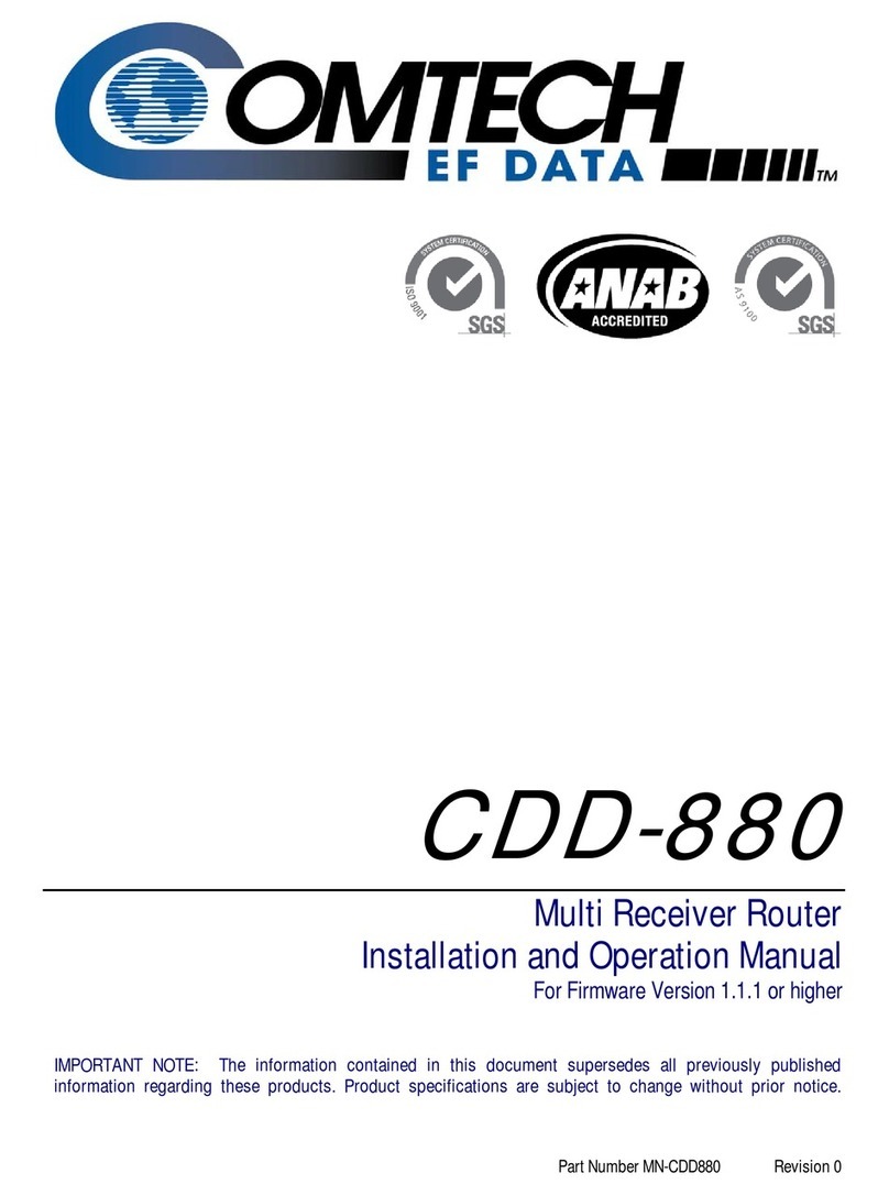 Comtech EF Data CDD-880 Manuale utente