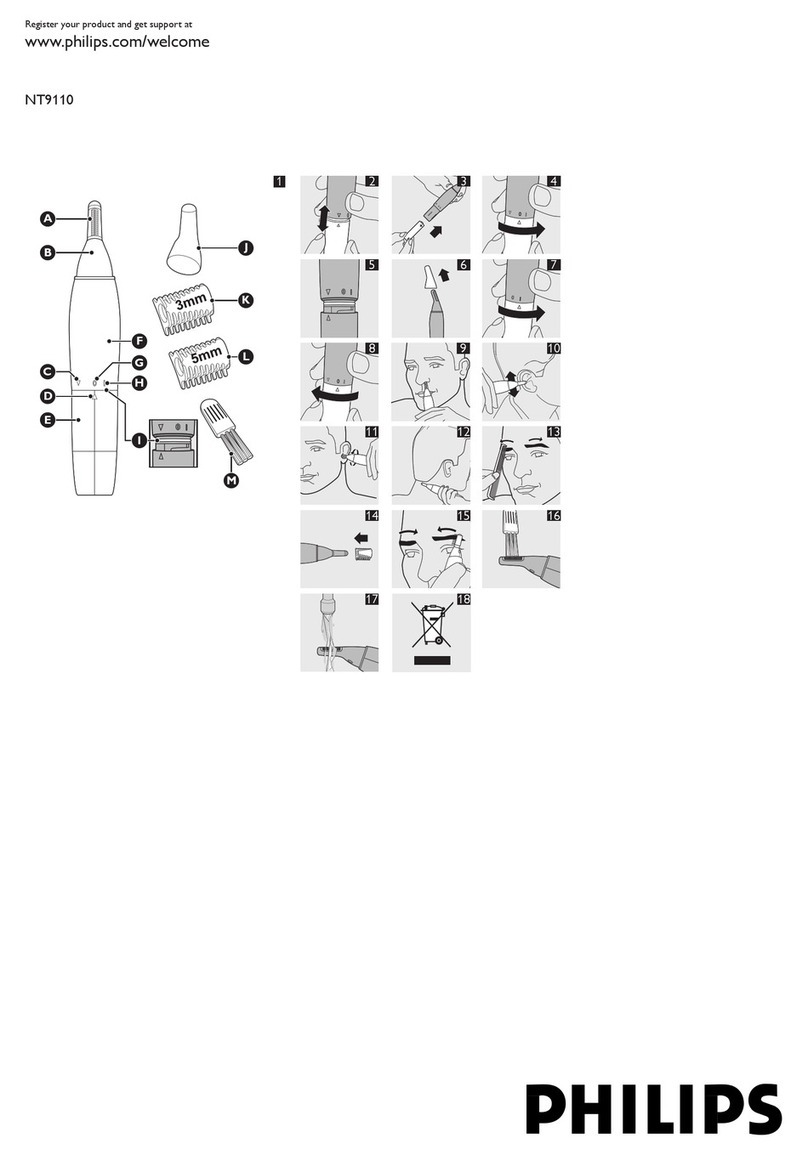 Philips Nose & Ear Trimmer NT9110 Manuale utente
