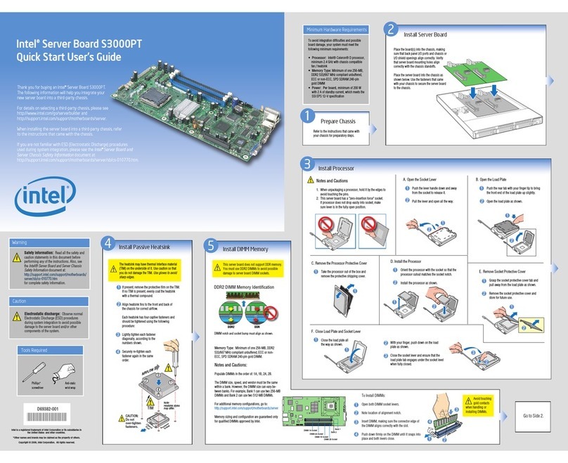 Intel S3000PT Guida all'installazione