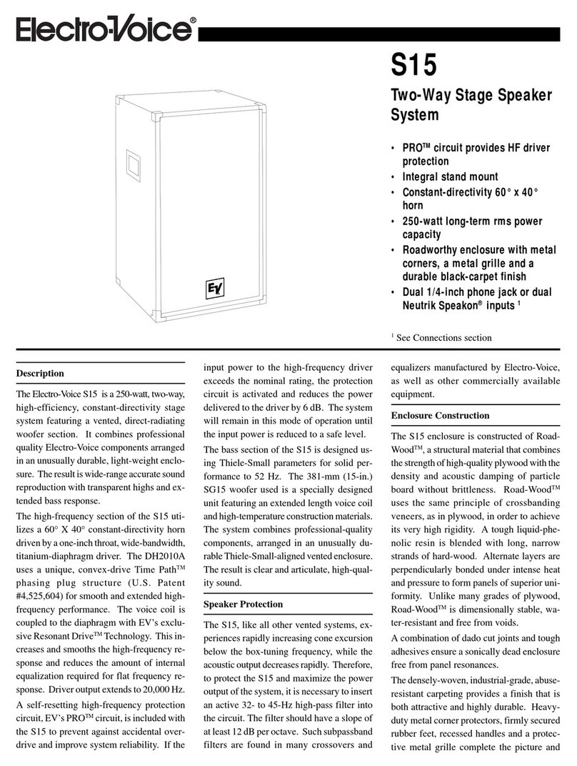 Electro-Voice S15 Manuale utente