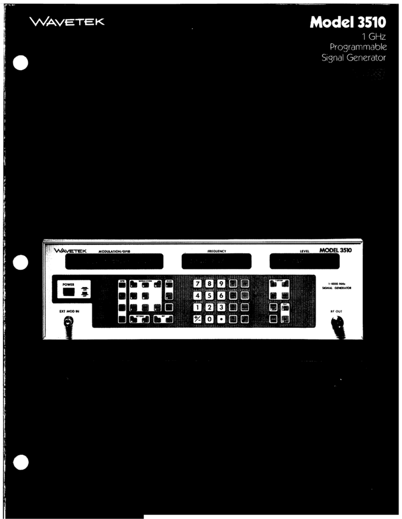 Wavetek 3510 Manuale utente