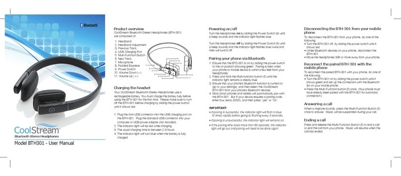 CoolStream BTH301 Manuale utente