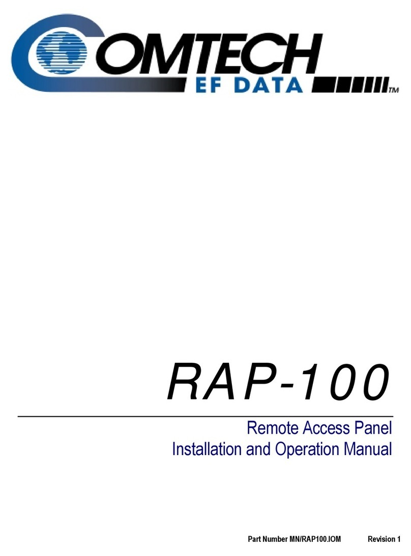 Comtech EF Data RAP-100 Manuale utente Comtech EF Data RAP-100 Manuale utente