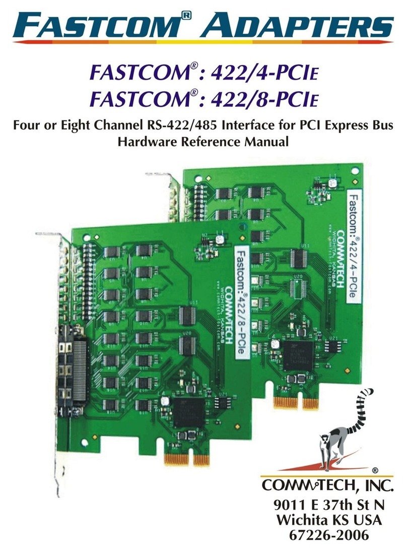 CommTech Fastcom 422/4-PCIe Manuale utente