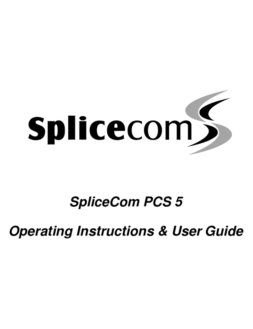 Splicecom PCS 5 Manuale di istruzioni