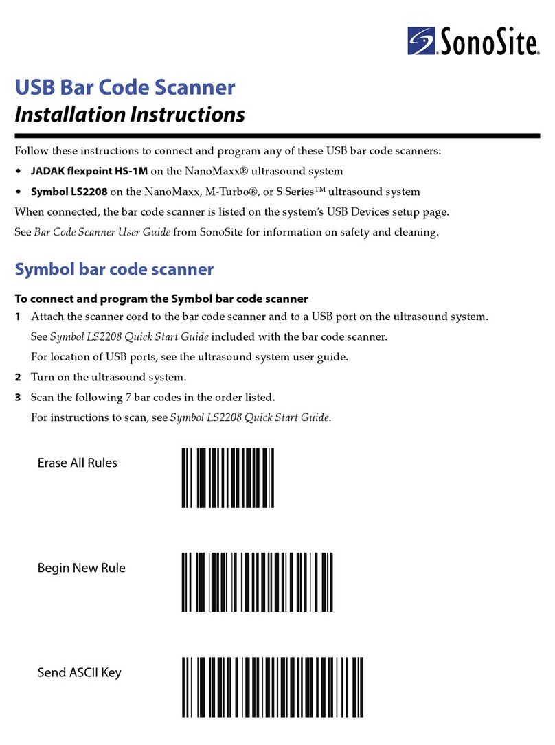 SonoLite USB Bar Code Scanner Manuale utente