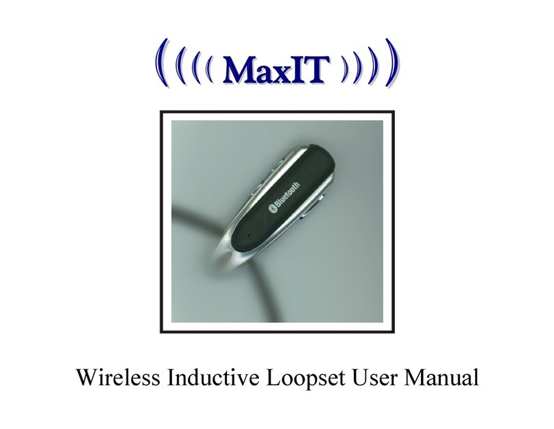MaxIT Wireless Inductive Loopset Manuale utente