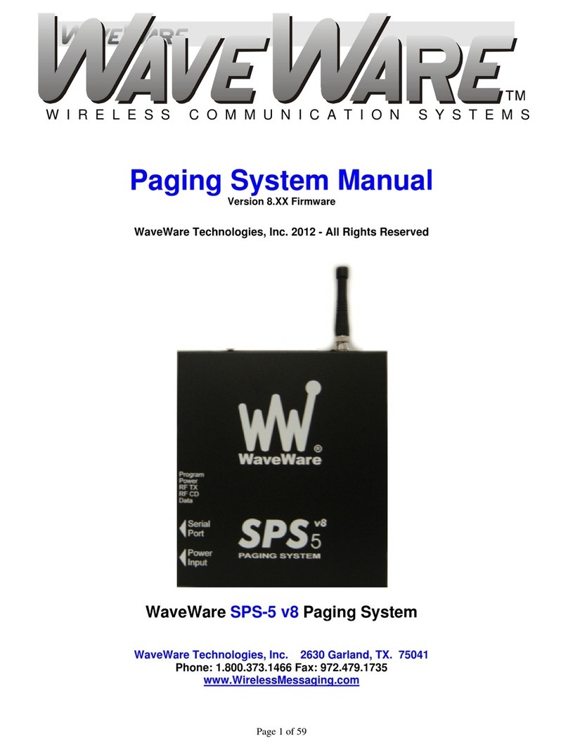 WaveWare SPS-5 Manuale utente