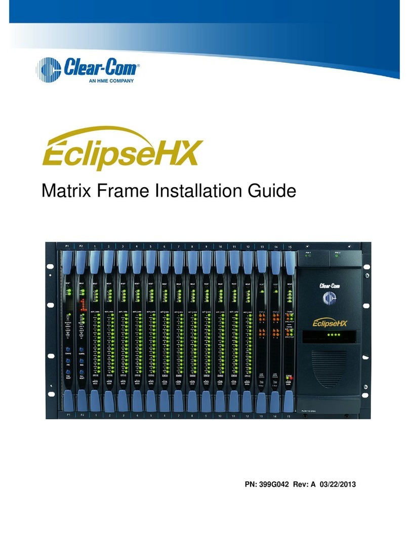 Clear-Com EclipseHX Manuale utente