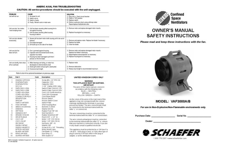 Shaefer VAF3000A Manuale utente