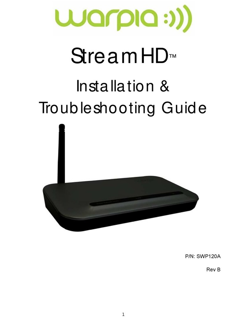 Warpia StreamHD Manuale utente