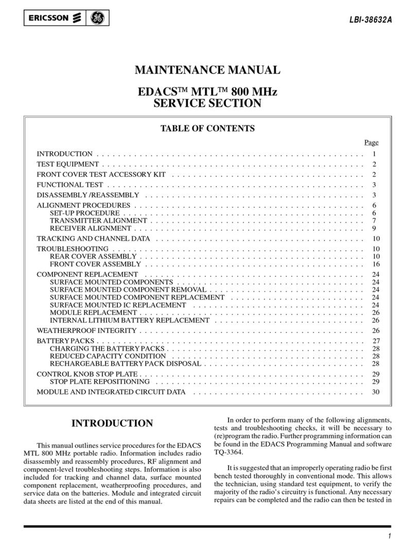 Ericsson EDACS MTL Manuale utente