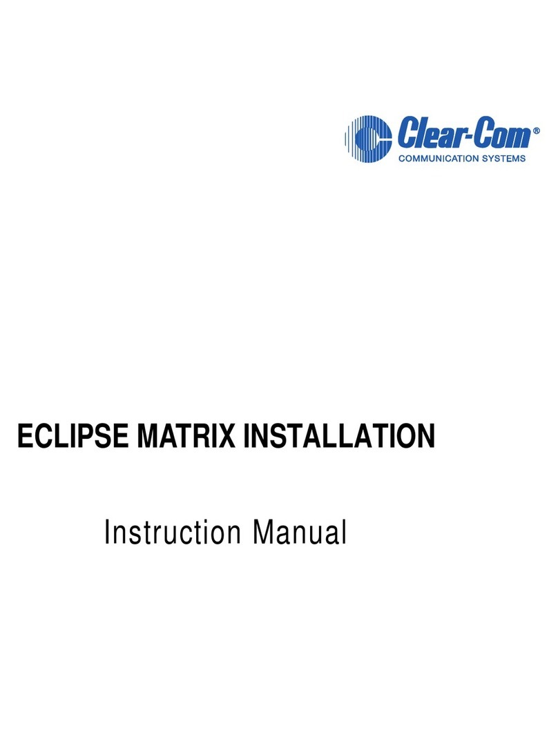 Clear-Com ECLIPSE MATRIX Manuale utente