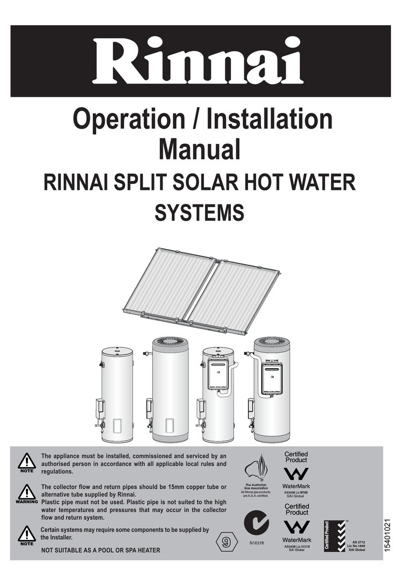Rinnai SPLIT SOLAR Manuale utente