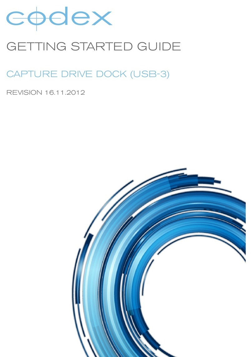 Codex CAPTURE DRIVE DOCK Manuale utente