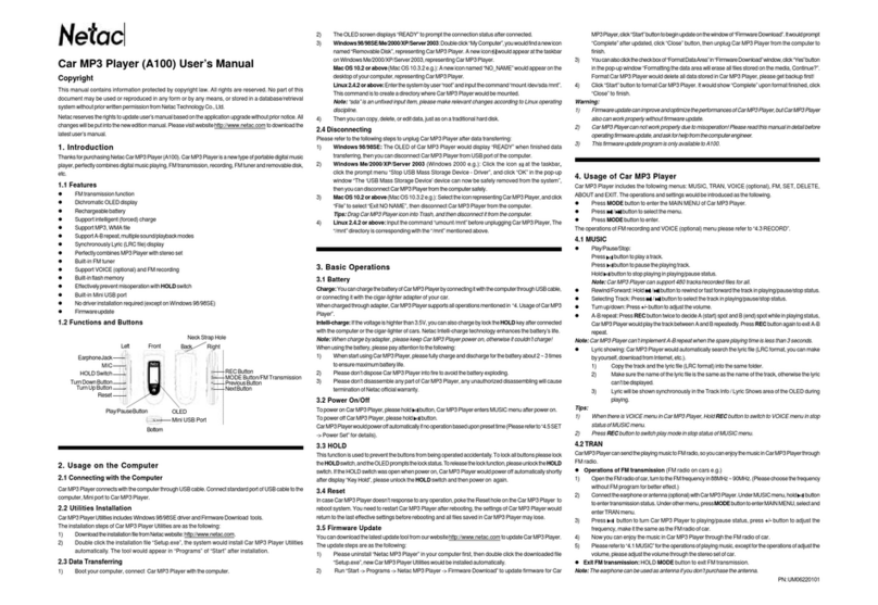 Netac A100 Manuale utente Netac A100 Manuale utente